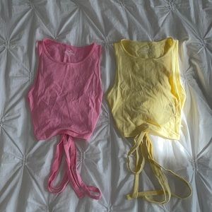 hollister tie back tank tops size s